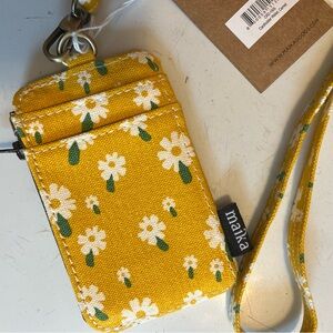 Maika Yellow Daisy ID Lanyard Card Holder